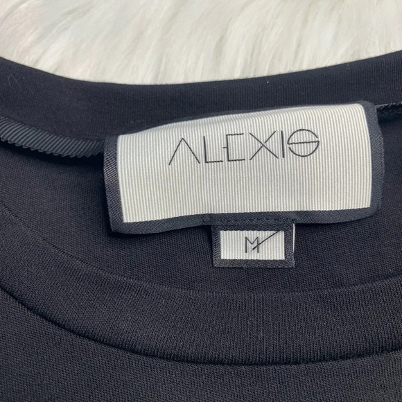 Alexis Tera Flutter Sleeve Crew Neck Combo Tee Black - Picture 4 of 8